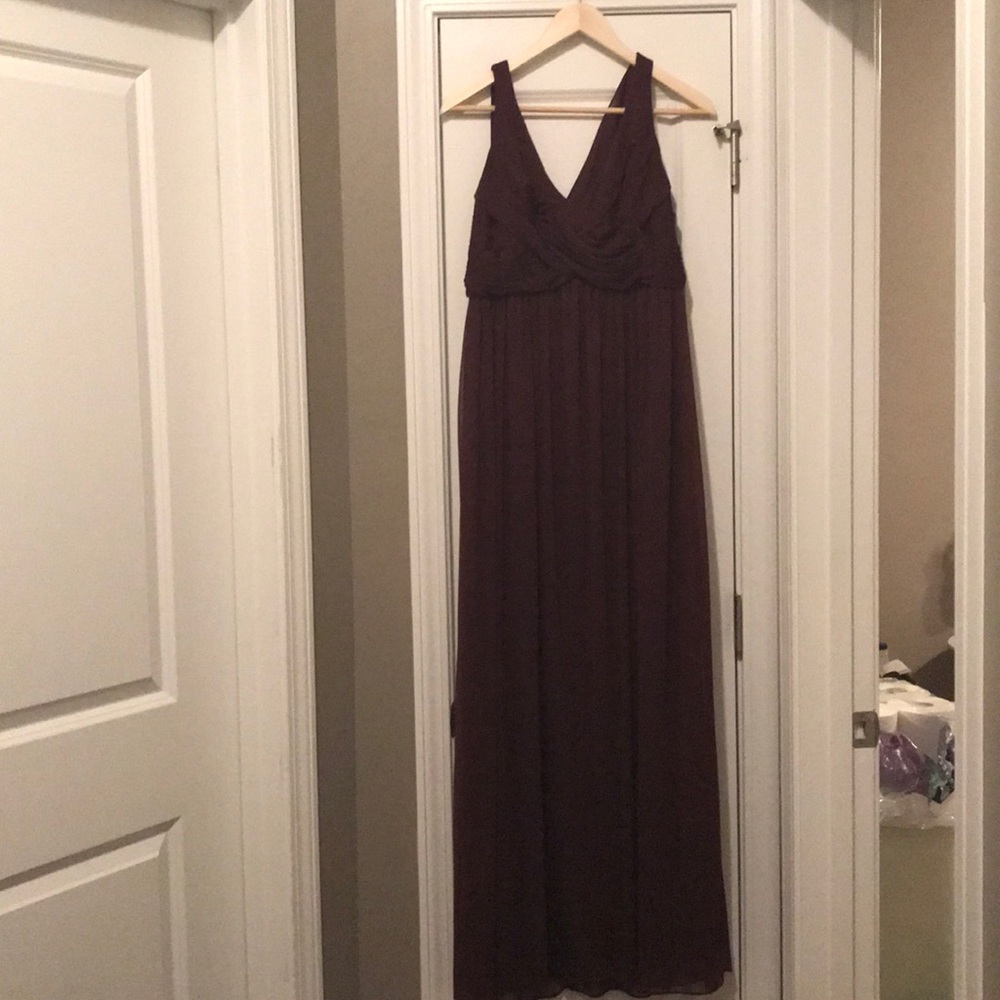 David’s Bridal scoop back bridesmaid dress